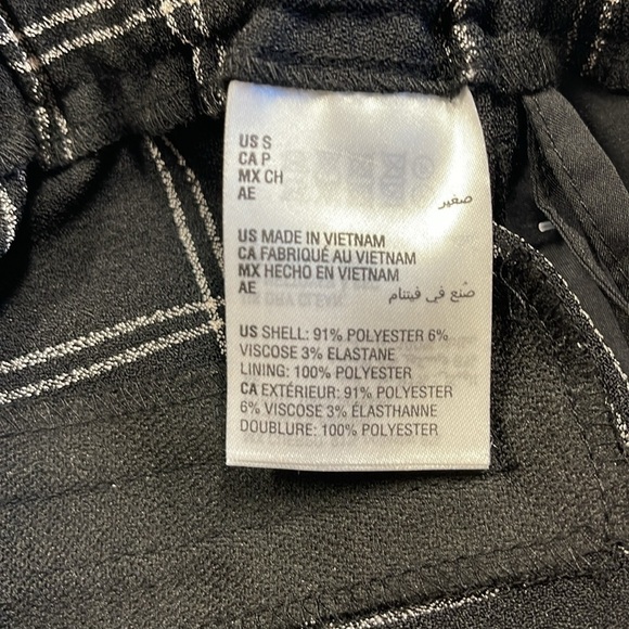 Bar III NWT Black White Window Pain Pull On High Waist Dress Pants Size Small - Picture 5 of 6